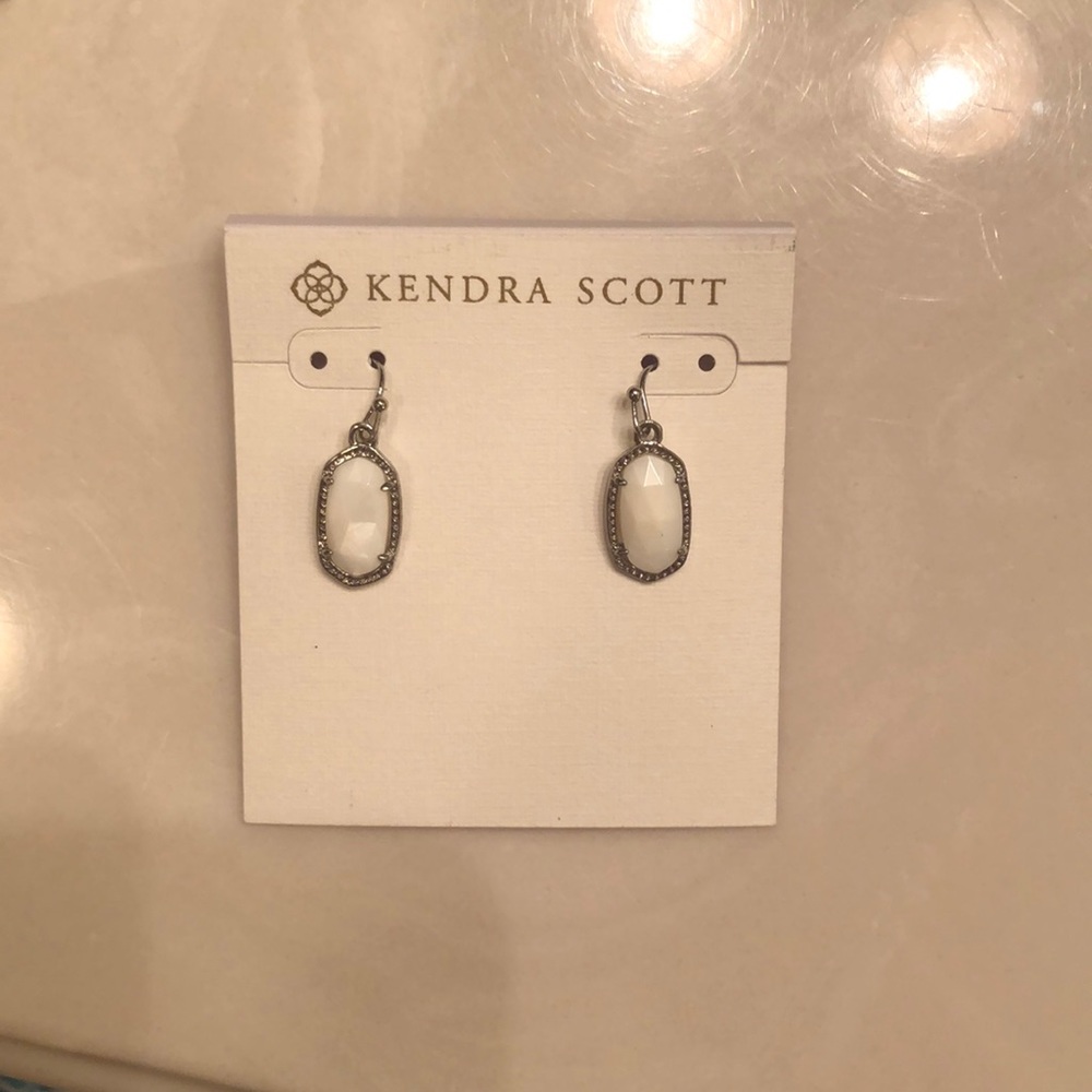 White Kendra Scott Earrings
